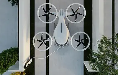 eVTOL being charged