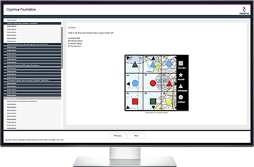 Screenshot of Cognitive Reasoning Practice Test in ADAPT