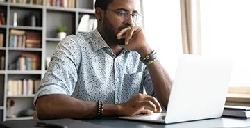 A man using a laptop