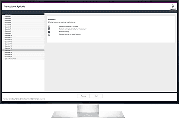 Screenshot of Instructor Capability Assessment in ADAPT