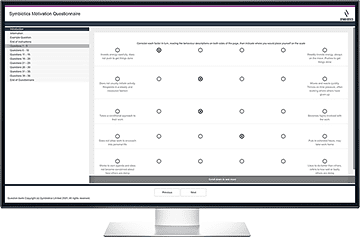 Screenshot of Motivation Drivers Test in ADAPT