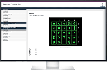 Screenshot of Pilot Readiness Indicator Test in ADAPT